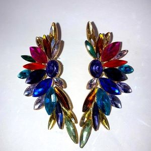 NEW Multi Colored Crystal Earrings
